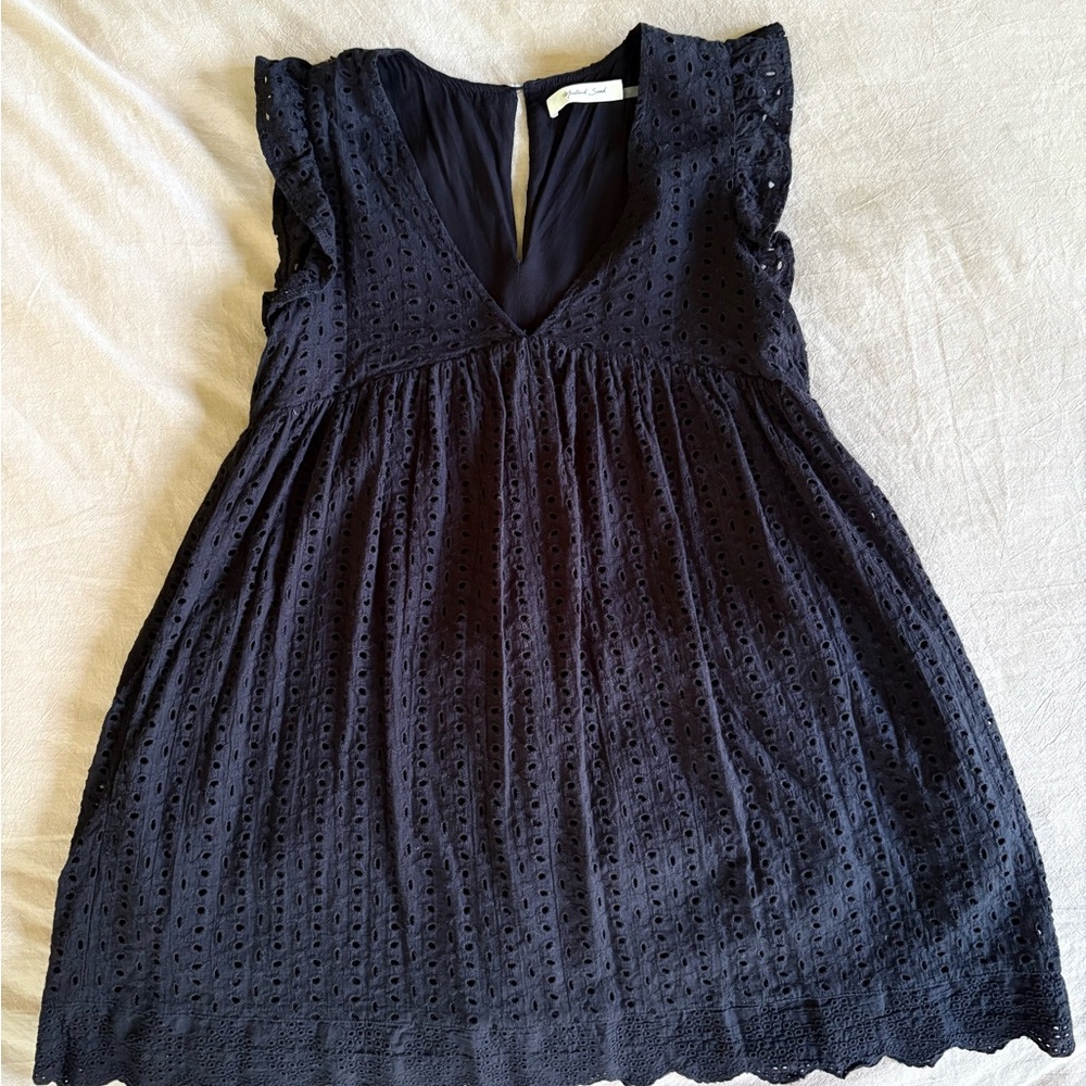 Mustard Seed Black Eyelet Romper
